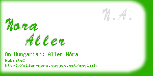 nora aller business card